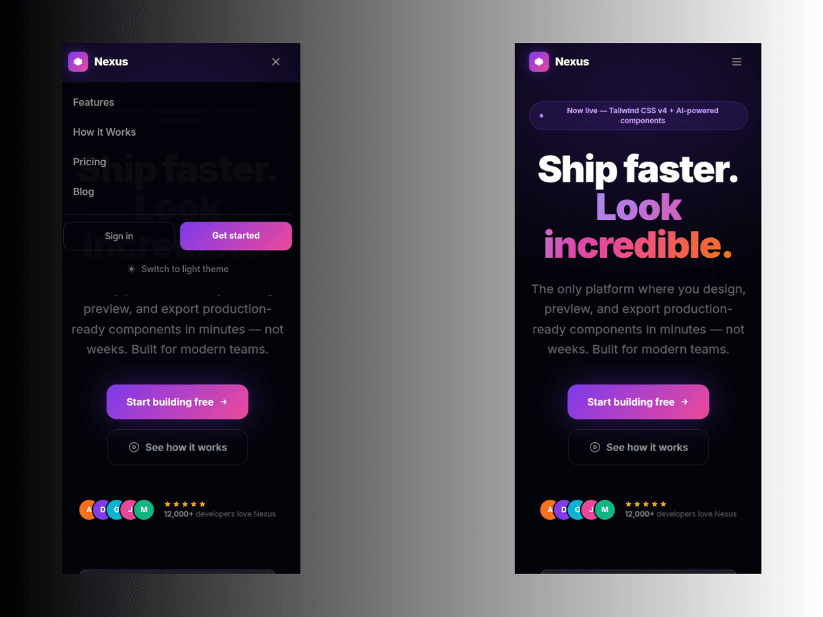 Cinematic SaaS Website System - Nexus Theme screenshot 3